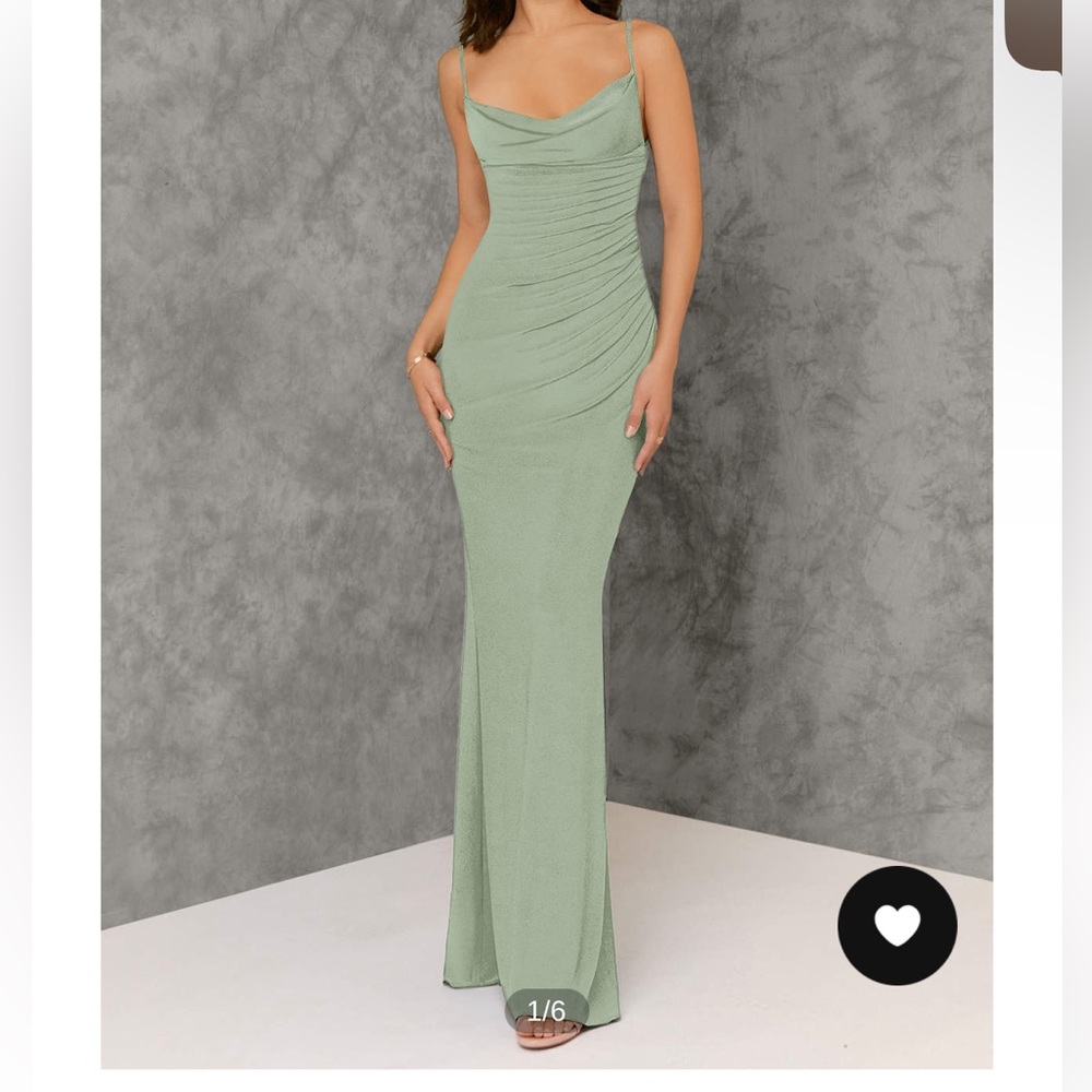 Azazie Agave Floor Length Bridesmaid Dress